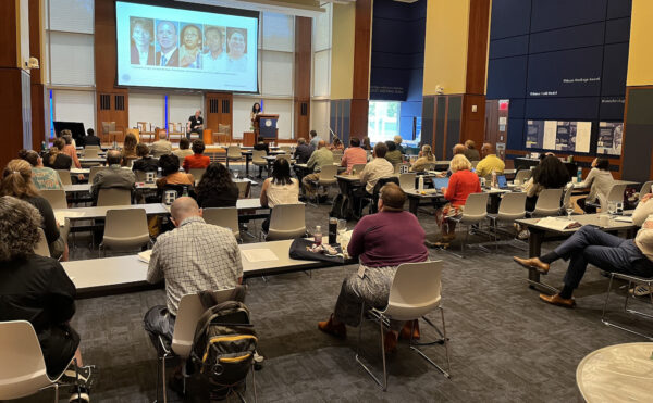 people attending a conference