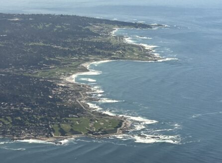 aerial view of California coast