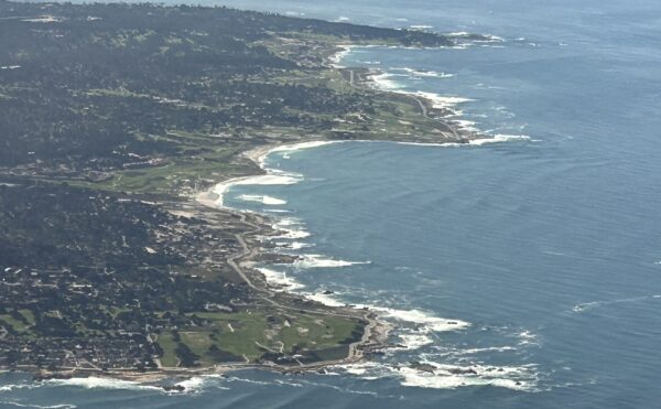 aerial view of California coast