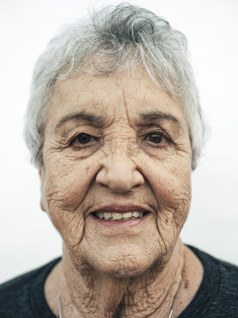 Close-up portrait of an older woman