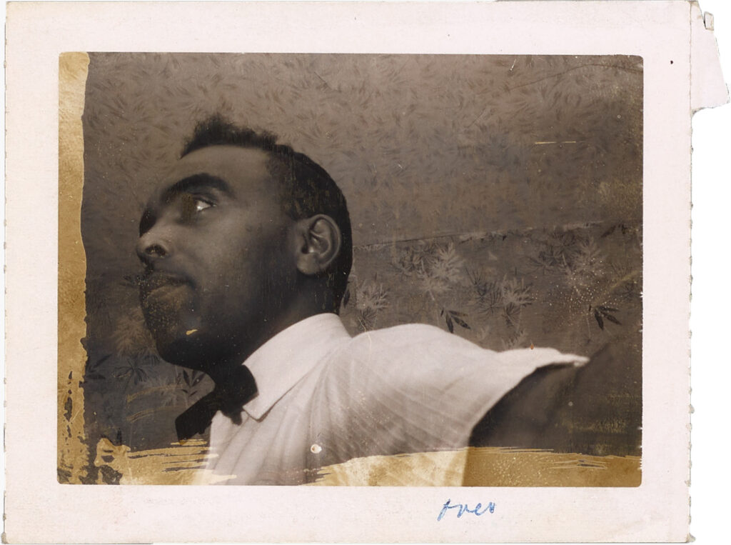 Close up photo of a young man in three quarter profile