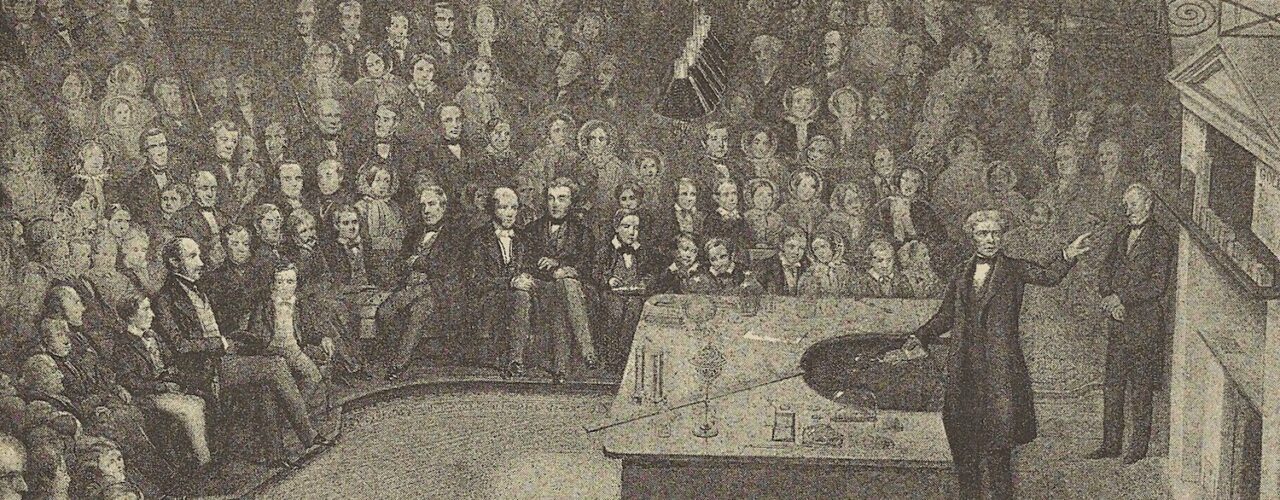 illustration of a man giving a lecture