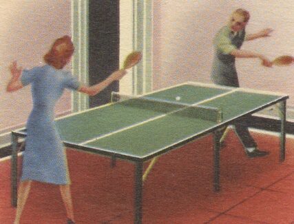 illustration of two people playing Ping-Pong