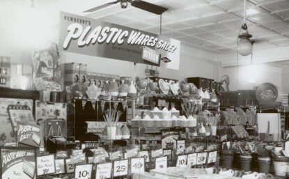 sales display of plastic wares