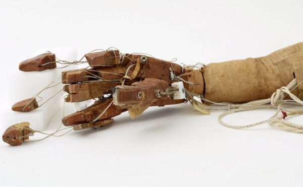 prosthetic arm with strings