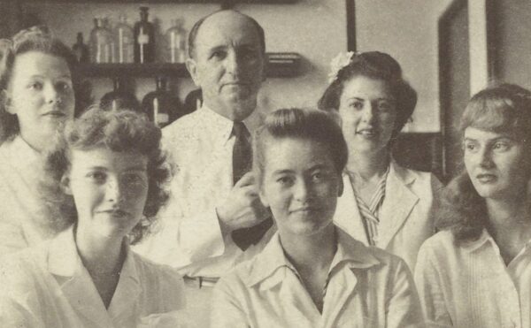 Michael Somogyi and Unidentified Women in Laboratory