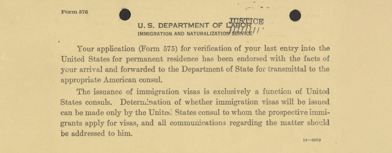 immigration form 576